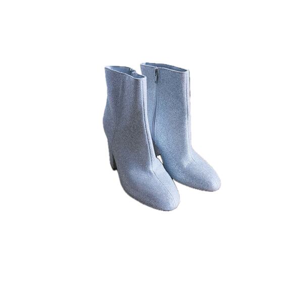 Madden Girl Glitter Fab Silver Shimmer Sparkly Boots 9M - Picture 6 of 9